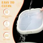 Nuogo 4 Pcs Silicone Fruit Storage Box Anti-oxidation Avocado Saver Storage Tomato Pod Vegetable Saver Reusable for Fridge Garlic Lemons Potatoes (White,7.9 x 7.9 x 1.4 Inches)