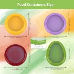 Avocado Saver Onion Storage 4Pcs,Reusable Silicone Fruit Vegetable Containers For Fridge,Anti-oxidation Fresh Stretch Pod Food Box Set for Lemons Tomato Garlic Potatoes Apples,Dishwasher Safe