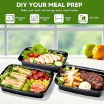 Eco-Friendly Meal Prep Containers - 50 Pack, 32oz