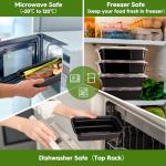 Eco-Friendly Meal Prep Containers - 50 Pack, 32oz