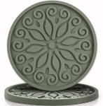 Silicone Coasters for Drinks,Resistant Reusable Drink Coasters-Great Gift for Birthday, Housewarming,Room Decor,Holiday Party (2-Desert Sage)