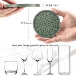 Silicone Coasters for Drinks,Resistant Reusable Drink Coasters-Great Gift for Birthday, Housewarming,Room Decor,Holiday Party (2-Desert Sage)