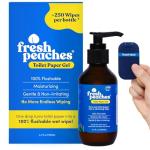 Fresh Peaches Toilet Paper Gel, Wet Wipe Alternative - Septic Safe, Flushable, Hypoallergenic, Eco-Friendly Toilet Paper Spray (Blue Pocket, Starter w Pocket)