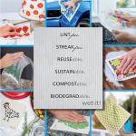 Wet-It! Clemson University- 3 Pack Swedish Dishcloths- Reusable Kitchen Towels for Dishwashing and Home Cleaning- Eco-Friendly Alternative to Paper Towels and Wipes- Machine Washable and Dryer Safe