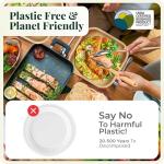 Eco-Friendly Palm Leaf and Bamboo Disposable Plates Set