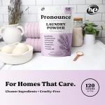 Pronounce Laundry Detergent Powder Alternative | Earth-Derived Ingredients, Eco-Friendly, Safer for Sensitive Skin, Eczema, and Babies. Stain + Smell Fighting. HE Safe (Lavender, 120 Loads).