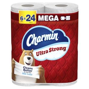 Charmin Ultra Strong Toilet Paper, 6 Mega Rolls = 24 Regular Rolls