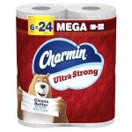 Charmin Ultra Strong Toilet Paper, 6 Mega Rolls = 24 Regular Rolls