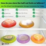 FUTIKOA 5 Pack Avocado Saver and Onion Storage – Reusable Silicone Stretch Pods, Airtight Fresh pods food storage for Fridge,BPA-Free -Ideal for Avocado, Tomato, Lemon, Orange, Onion, Snacks