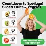 FUTIKOA 5 Pack Avocado Saver and Onion Storage – Reusable Silicone Stretch Pods, Airtight Fresh pods food storage for Fridge,BPA-Free -Ideal for Avocado, Tomato, Lemon, Orange, Onion, Snacks