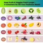 FUTIKOA 5 Pack Avocado Saver and Onion Storage – Reusable Silicone Stretch Pods, Airtight Fresh pods food storage for Fridge,BPA-Free -Ideal for Avocado, Tomato, Lemon, Orange, Onion, Snacks