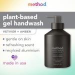 Method Reusable Hand Soap, Vetiver + Amber, 12 oz
