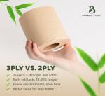 Bamboo Story Premium Bamboo Toilet Paper, PFAS Free, Chemical Free Toilet Paper, Unbleached, (24) 3PLY & 300 Sheets, FSC Certified, Organic Brown, Plant-Based, Tree-Free, Plastic Free, BPA Free (24)