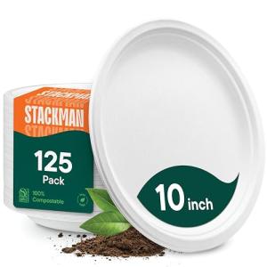 Compostable 10" Bagasse Eco-Friendly Disposable Plates
