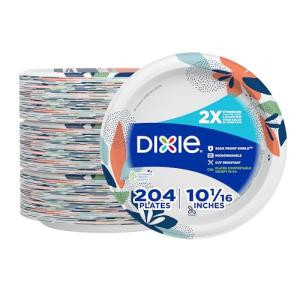 Dixie Eco-Friendly 10-Inch Paper Plates, 204 Count