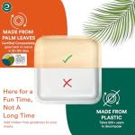 Compostable Palm Leaf Square Plates - 50 Count