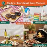 Compostable Palm Leaf Square Plates - 50 Count