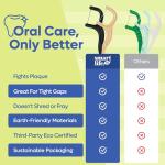 Biodegradable Dental Floss Picks - Eco Friendly 50pk