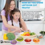 4 Pack Reusable Silicone Food Storage Containers - Avocado Saver & Onion Storage, BPA-Free, Fruit and Vegetable Anti-Oxidation Storage Box, Prevent Flavor Mixing, Fresh Pod for Fridge, Keep Fresh