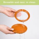 4 Pcs Reusable Avocado Onion Lemon Tomatoes Saver Keeper, Silicone Fruit and Vegetable Anti-Oxidation Storage Box Refrigerator, Fruit Veggie Holder Containers for Fridge, Food Huggers Conservation