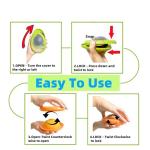 4 Pack Reusable Silicone Food Storage Containers - Avocado Saver & Onion Storage, BPA-Free, Fruit and Vegetable Anti-Oxidation Storage Box, Prevent Flavor Mixing, Fresh Pod for Fridge, Keep Fresh