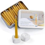 Meditation Beeswax Candles 40Pcs, 20 Minute Mini Candles Set, 2.6 Inch Small Bees Wax Taper Candles - Smokeless, Dripless and Non-Toxic for Home, Women Gifts, Yoga