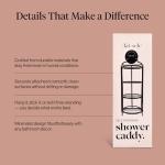 Kitsch Hanging Shower Caddy with Suction Cup – Self-Draining Bar Soap Holder & Shower Caddy for Shampoo Bars, Conditioner Bars & Soap – Rust Proof, Eco-Friendly, Wall Mount or Free-Standing Organizer