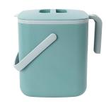 Blue Ginkgo Kitchen Compost Bin [5L / 1.32 GAL] – Filter-Free, Odor-Tight Countertop Food Waste Pail with Handles (Made in Korea, Green)