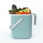 Blue Ginkgo Kitchen Compost Bin [5L / 1.32 GAL] – Filter-Free, Odor-Tight Countertop Food Waste Pail with Handles (Made in Korea, Green)