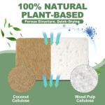 Aheroi Natural Dish Sponge, 18 Count Plant-Based Biodegradable Kitchen Sponges for Dishes, Compostable Eco Friendly Sponges, Organic Cleaning Sponge Dish Scrubber Products for Household, Non Scratch