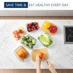 Eco-Friendly Glass Containers with Bamboo Lids (4 Pack)