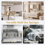 6 x 3.6 x 0.9 Inch JK SP-T22 Large Sponge, Kitchen Sponges, Handy Sponges, Cellulose Sponges, Dish Washing Sponge, Natural Sponge, Car Washing Sponge, Eco Friendly Sponge