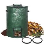 Large Compost Bin Bags,Garden Compost Bin Bags 80 Gallon(300L) Outdoor Collapsible Garden Yard Garbage Cans Fallen Leaf Bag (Green 1pc)