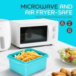 Xomoo 2 Cup Silicone Freezer Trays with Lids, Silicone Soup Freezer Molds - Leakproof, BPA-Free, Stackable, Microwave & Dishwasher Safe, Perfect for Soups, Sauces, Meal Prep, and Baked Goods - 4 Pack