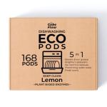 ECO Dishwasher Pods 168 Count, with Glycerin & Enzymes (Protease, Amylase),Dishwasher Detergent Liquid dish pod for Powerful Cleaning, No Pre-Rinse, Fights 24-Hour Dried On Food, Plant-Based