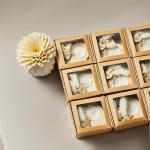 Handmade Heart-Shaped Wooden Candle Holder with White Feather， Natural Soy Wax Candle,Love Charm，Eco-Friendly Romantic Home Decor Gift for Wedding, Anniversary, Valentine's Day