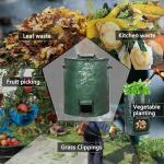 Large Compost Bin Bags,Garden Compost Bin Bags 80 Gallon(300L) Outdoor Collapsible Garden Yard Garbage Cans Fallen Leaf Bag (Green 1pc)