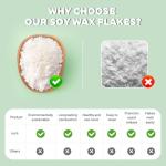 Lumispace 100% Natural Soy Wax Flakes for Candle Making,Farm-Sourced, No Additives, Eco-Friendly, Clean Burning, DIY Candle Supplies, Safe and Pure, 0.5 LBS