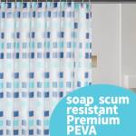 Gonelle PEVA Shower Curtain Liner - 70x72 inch Waterproof & Odorless Bathroom Liner, Eco-Friendly PVC-Free, Minimalist Semi-Transparent Plaid Design, Quick-Dry Modern Decor with Hooks