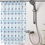 Gonelle PEVA Shower Curtain Liner - 70x72 inch Waterproof & Odorless Bathroom Liner, Eco-Friendly PVC-Free, Minimalist Semi-Transparent Plaid Design, Quick-Dry Modern Decor with Hooks