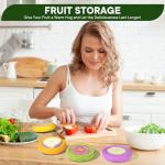 BHNJUTM Avocado Saver, 4-Piece Reusable Avocado Storage Container, Extends Freshness Up to 5 Days, Airtight Design for Half Avocados, Prevents Browning for Cut Avocados