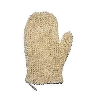 Classic Natural Sisal Bath Spa Shower Scrubber Sponge Fiber Glove Mitt Soften Smooth Renew Skin Anti-Aging Eco-Friendly Pack of 1