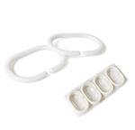 Ufatansy 36 Inch Width by 72 Inch Length European Shower Curtain PEVA Eco-Friendly PVC-Free Bathroom Curtain Waterproof and Stain Resistant, Durable Bath Curtain Liner with Hooks, Silver Grey New