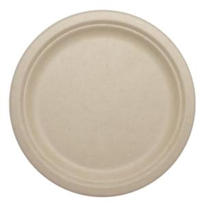 World Centric Wheat Straw/Bagasse Compostable 9-Inch Fiber Plate, 20-Piece, 9 inch