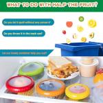 T-Raputa Avocado Saver and Tomato Holder - Set of 4 Reusable Storage Containers for Fridge - Ideal for Garlic, Onions, Lemons, and Potatoes