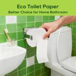 ECOLipak Bamboo Toilet Paper, Septic Safe Toilet Tissue, 16 Double Rolls, 320 Sheets Per Roll, Tree Free, Non Toxic, 2 Ply, Soft and Absorbent, Eco Friendly Dye-Free Paper