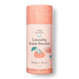 Lazy Coconuts Sweet Peach Laundry Beads - Eco Friendly, Plastic Free, Minimal, Natural Ingredients - Dye Free Laundry Scent Boosters, Zero Waste, Recyclable Package, Carbon Negative
