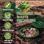 TOP XIAN 2-Pack Inground Worm Composter, Outdoor Worm Compost Bin for Garden Beds & Home Use, Vermicomposting Bin for Beginners (9.5x9.5x10.8Inch), Green