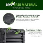 Simply Bio Garden Compost Bin from BPA-Free Material - 80 Gallon (300 L) Large Outdoor Compost Bin, Easy Assembly, Lightweight, Fast Soil Creation, Black