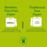 Caboo Tree Free Toilet Paper, Septic Safe Bath Tissue, Quick Dissolving 2 Ply Sheets - 300 Sheets Per Roll, 4 Double Rolls